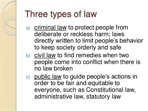 law & order series|different types of laws.